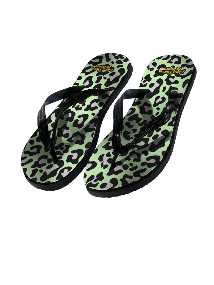 LTB Mint Cheetah Flip Flops product image (1)