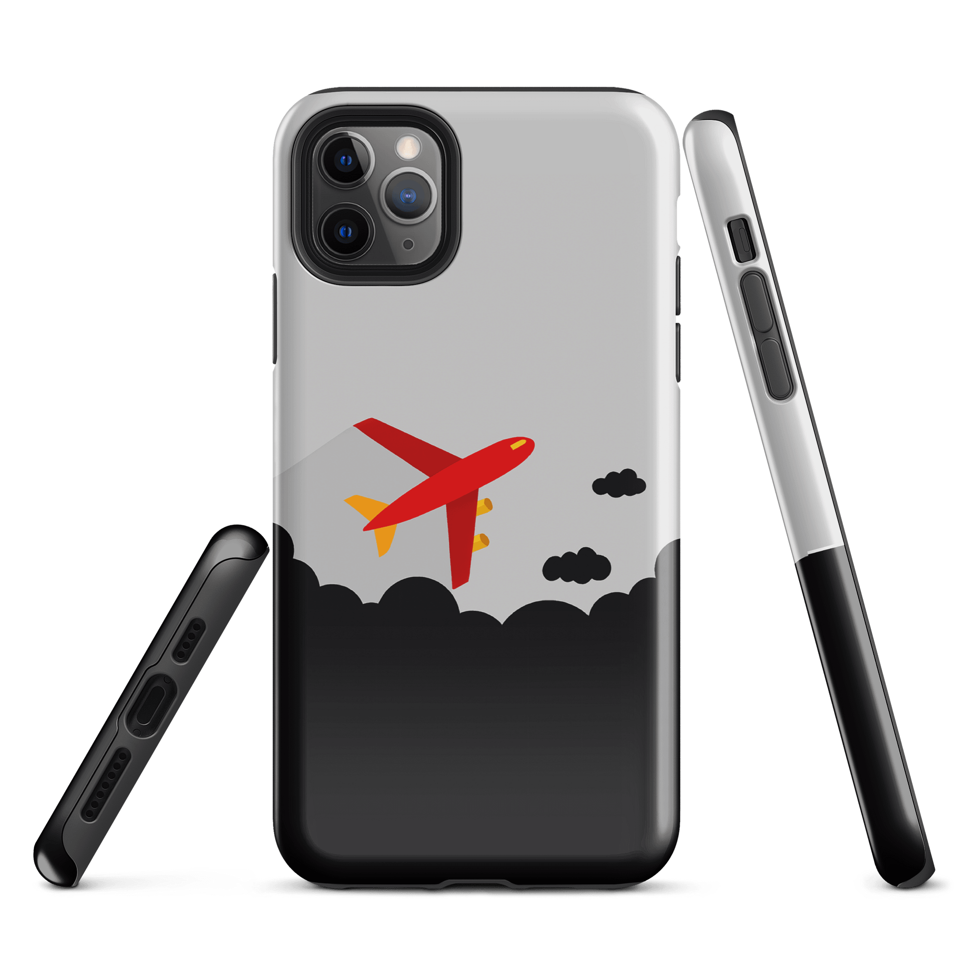 Skybound Style: Red Jet Through Storm iPhone Case product image (1)