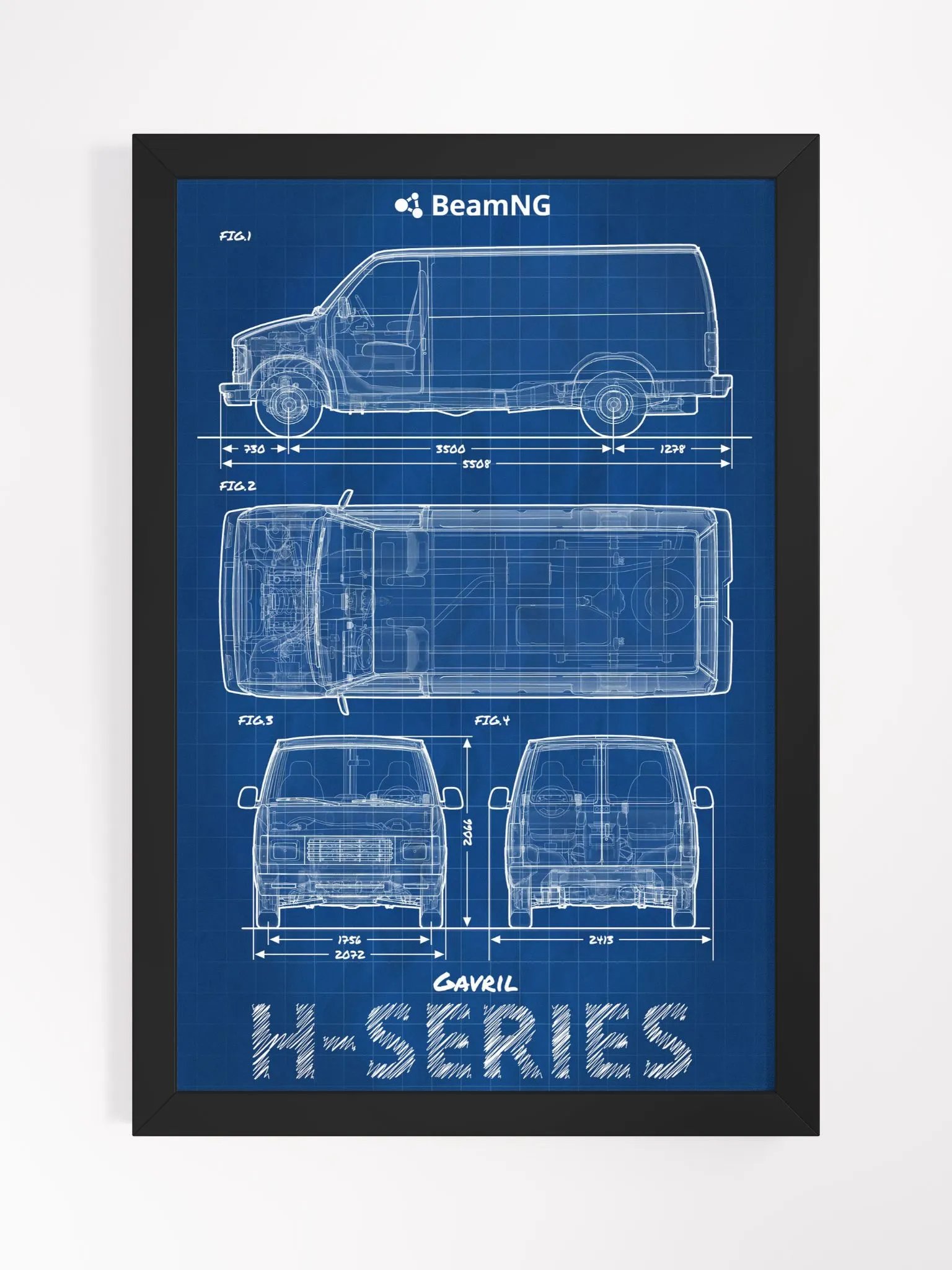 Framed Poster: Gavril H-Series Blueprint product image (1)