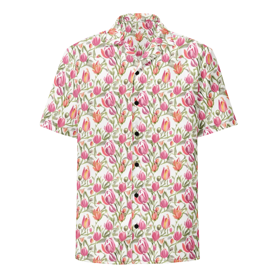 Floral Pattern Tulip Flowers Hawaiian Shirt product image (1)