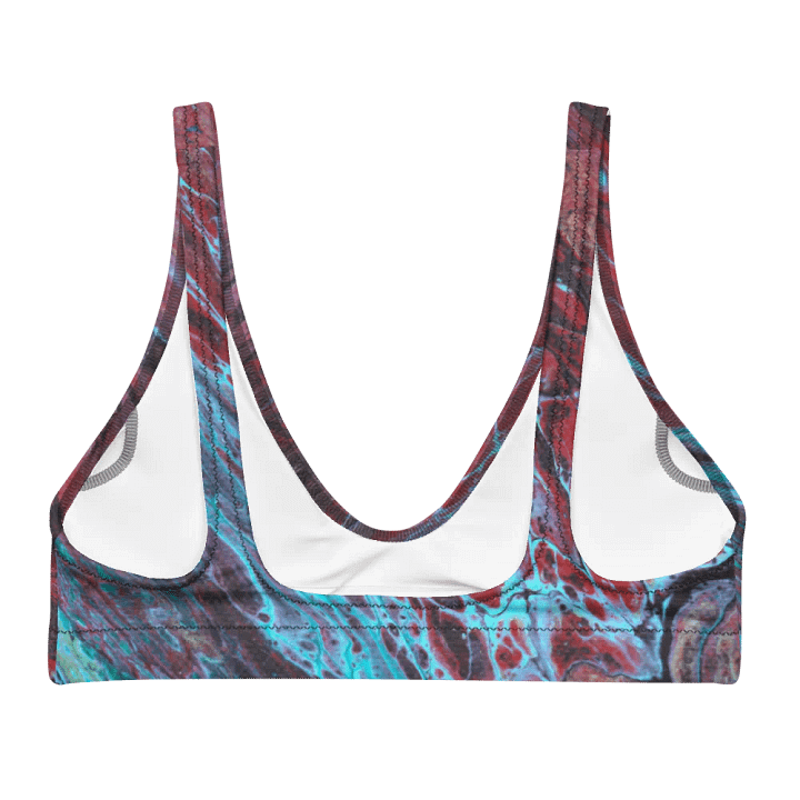 Crimson Tide - All-Over Print Recycled Padded Bikini Top product image (1)