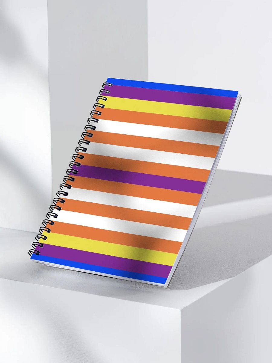 Beach Colored Line Pattern Design Spiral Notebook product image (3)