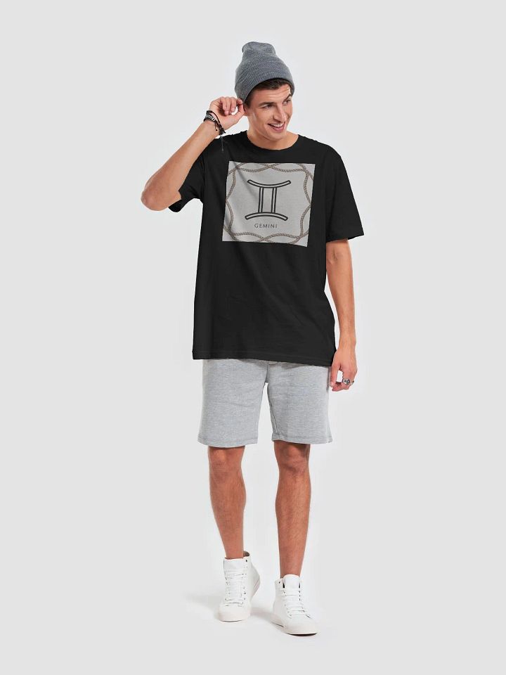Unisex Gemini Zodiac T-Shirt - Minimalist Design with Rope Frame, Astrology Gift product image (2)
