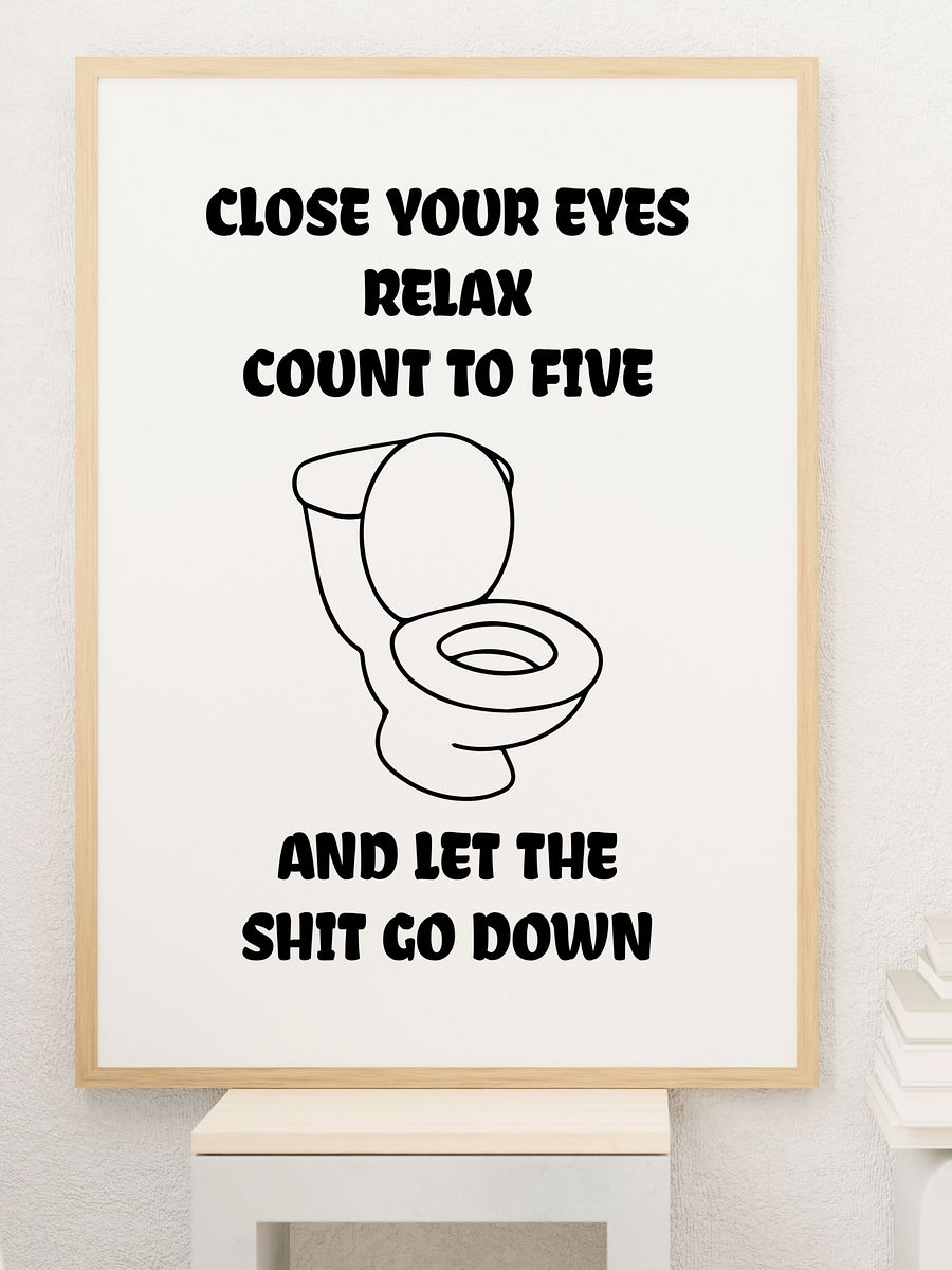 Toilet Humour Sign Bathroom Downloadable Wall Art product image (1)