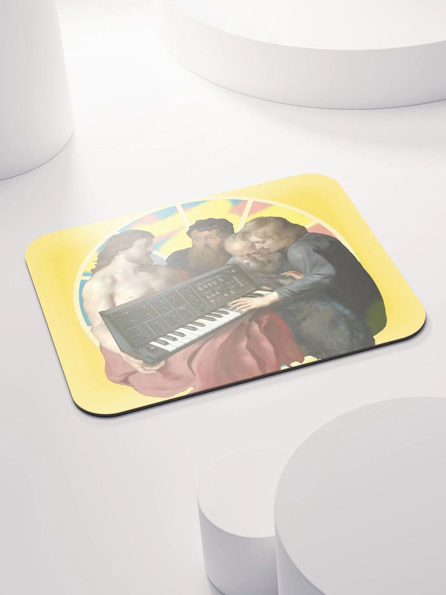 He died for our synths, by Frank Fonik (Korg MS-10), EDM Techno Classic Mouse Pad product image (4)