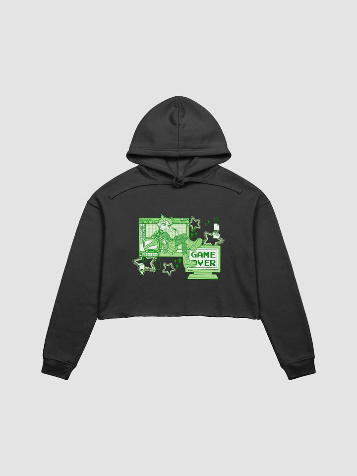 Green Game Over Cropped Hoodie product image (3)