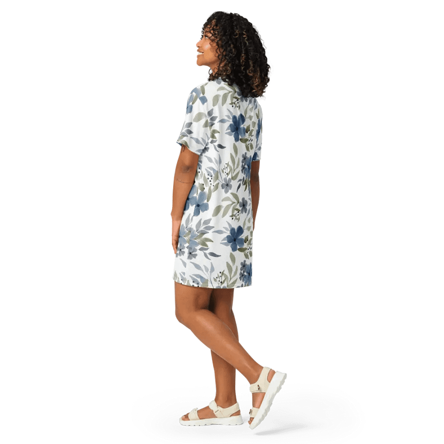 Blue Blossom Bliss T-Shirt Dress product image (11)
