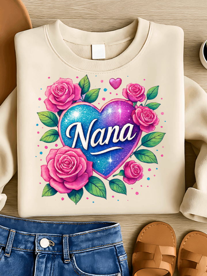 Nana Sublimation PNG – Sweet Grandma Clipart Design for T-Shirts – Charming & Cozy Style – 300 DPI Instant Digital Download product image (1)