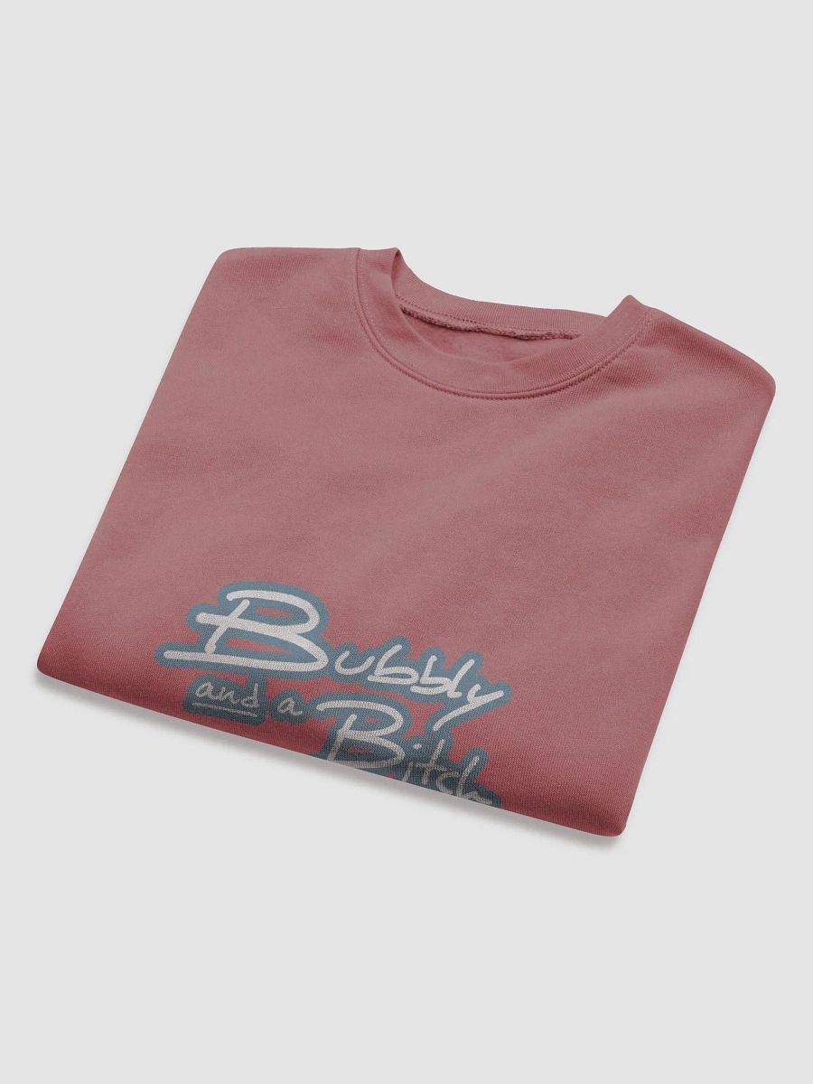 Bubbly and a B*tch (lined design, #709AAF) Women's Fleece Crop Sweatshirt product image (24)