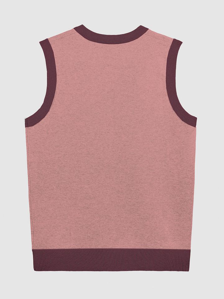 BUSY-BRAINED (lg. design, duotone maroon) knitwear vest product image (8)
