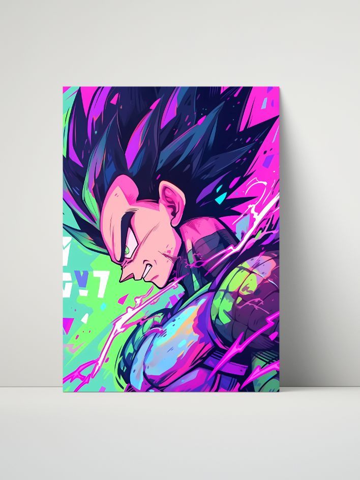 Dragon Ball Vegeta Prince of Saiyans Metal Print – 8x10 product image (1)