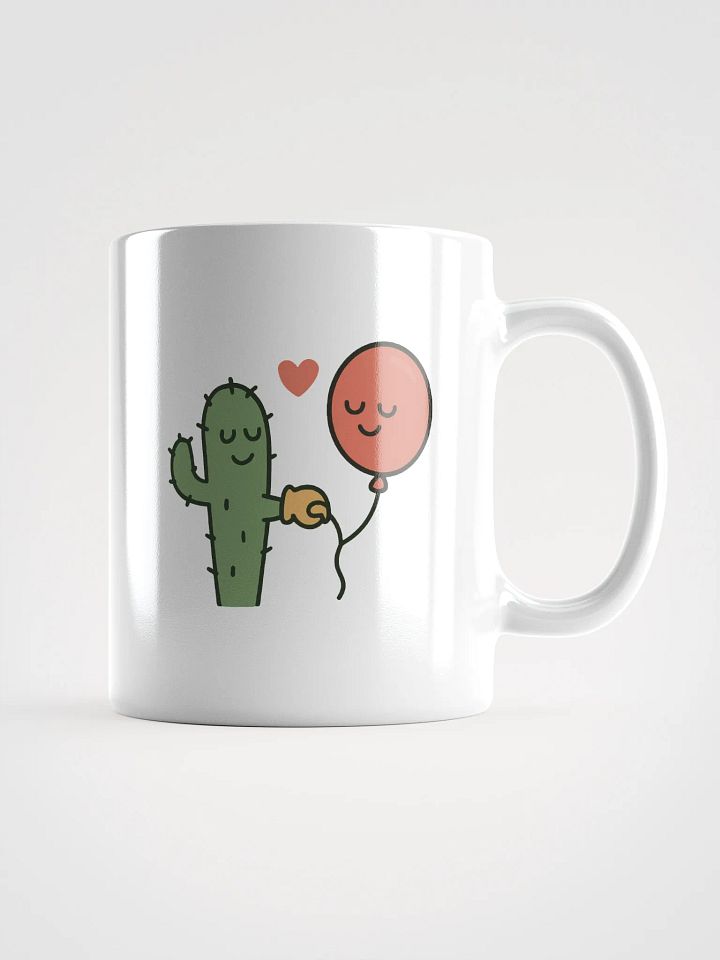 Cactus & Balloon White Glossy Mug product image (2)