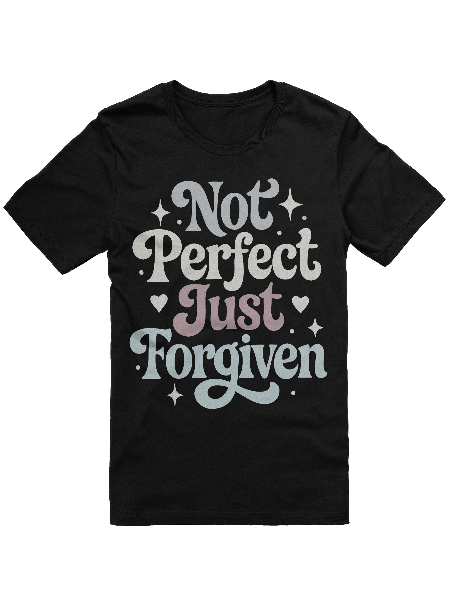 Not Perfect Just Forgiven Retro Christian Super Soft Tee product image (1)