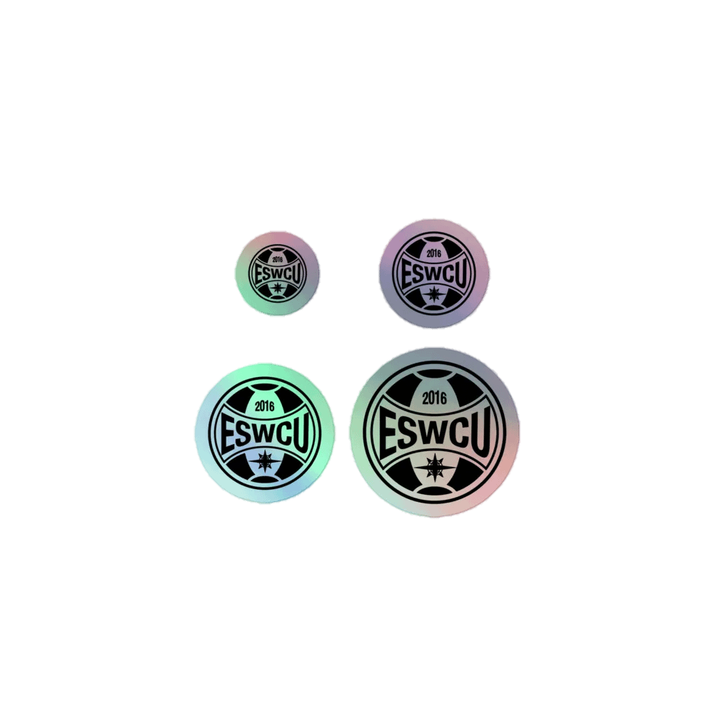 'ESWCU' Badge Holographic Stickers #002 product image (1)