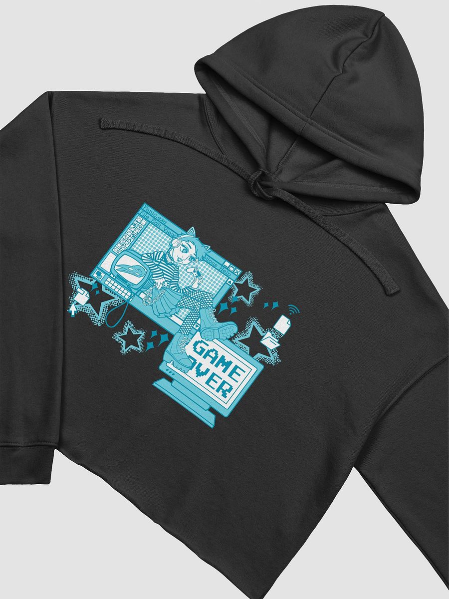 Blue Game Over Cropped Hoodie product image (17)