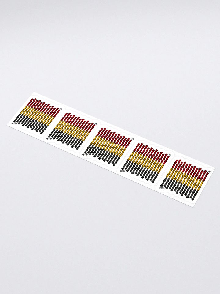 Belgium Bike Chain Flag Sticker 5 Pack product image (1)