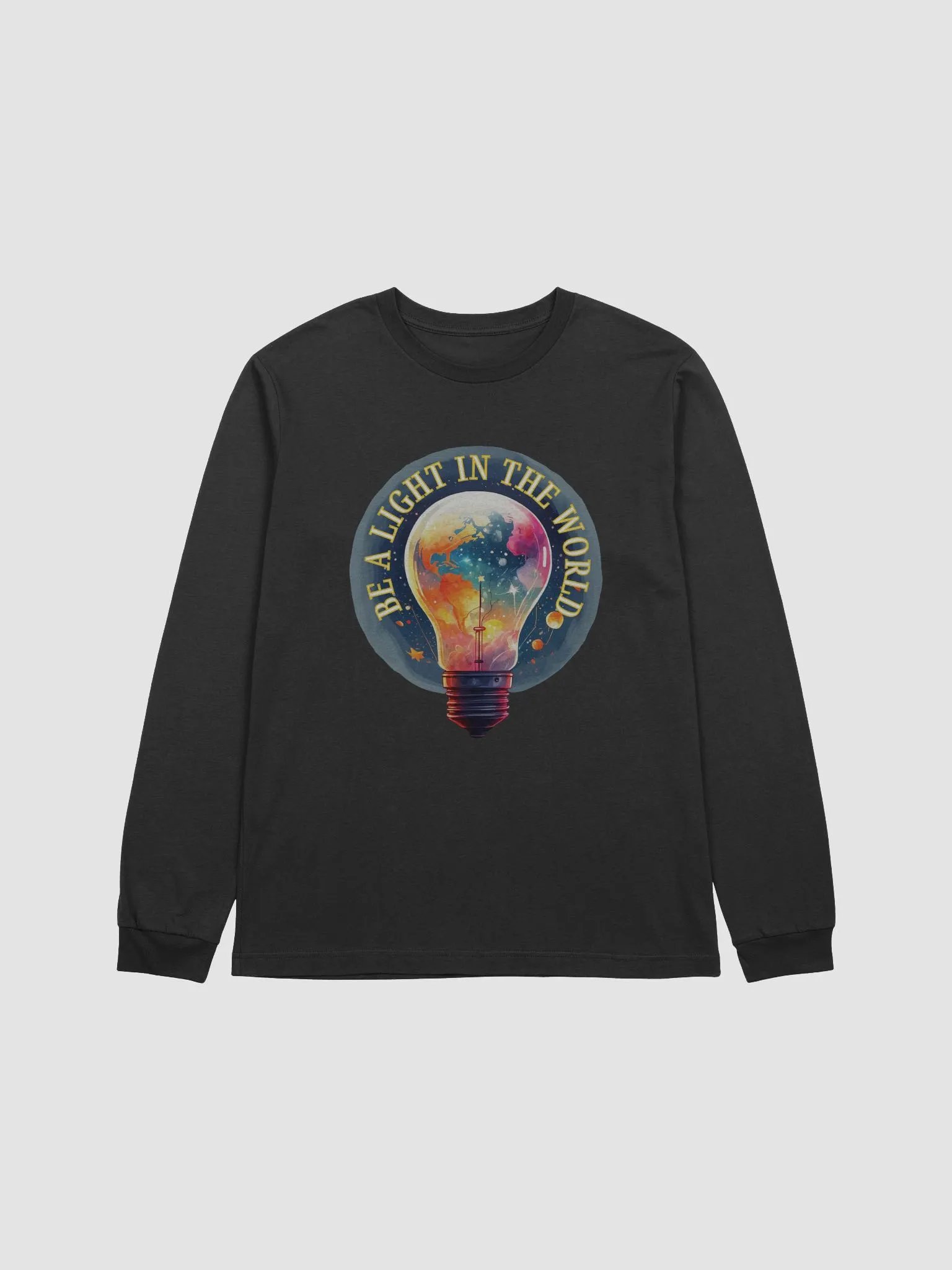 Reflective Bulbs Graphic | Long Sleeve T Shirt | Be A Light In The World product image (1)