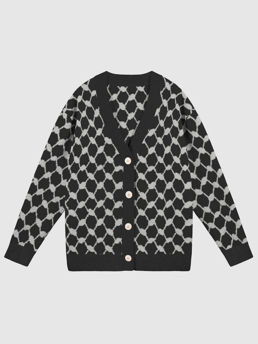Grey Black Keffiyeh Woman Cardigan product image (1)