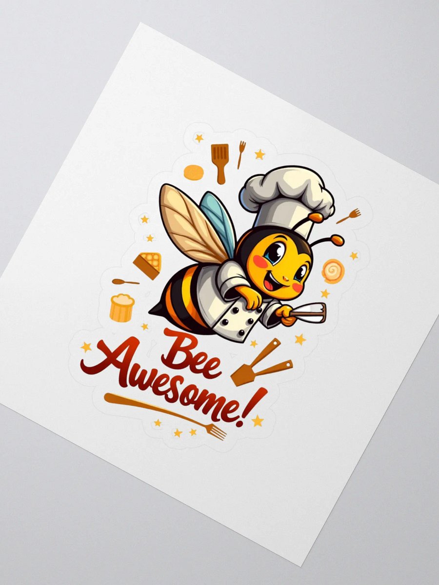 Bee Awesome Chef Kiss Cut Stickers product image (2)