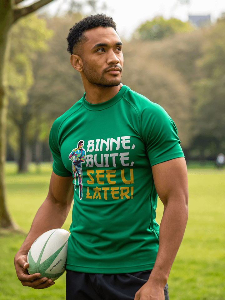Binne, Buite, See u later! rugby t-shirt product image (2)