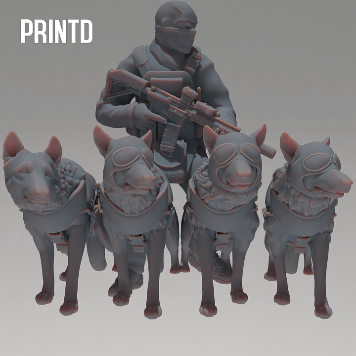 Nairobi Operator with K9 Dog Squad - Modern Warfare Wargame Hobby Resin Scale Models product image (1)