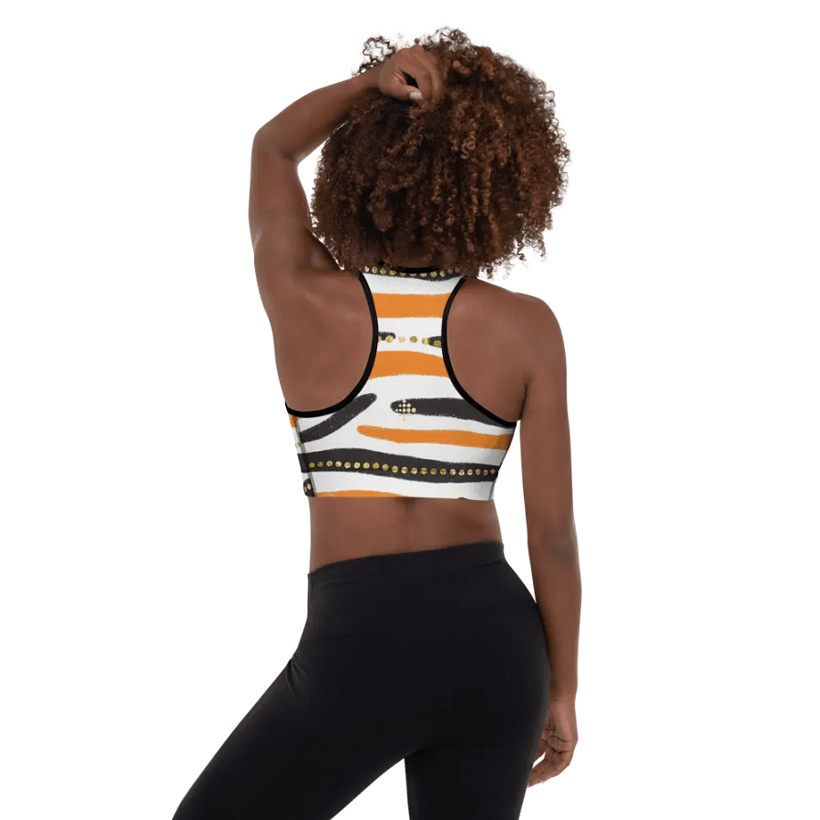 Wild Orange Padded Sports Bra product image (3)