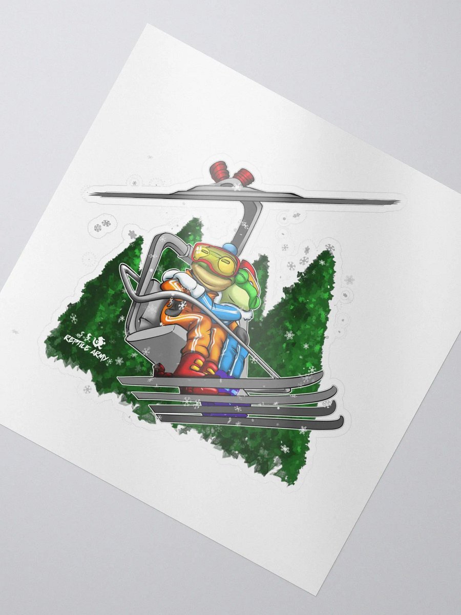Christmas Ski-Lift Frogs - Sticker - 🎿 🐸 product image (2)