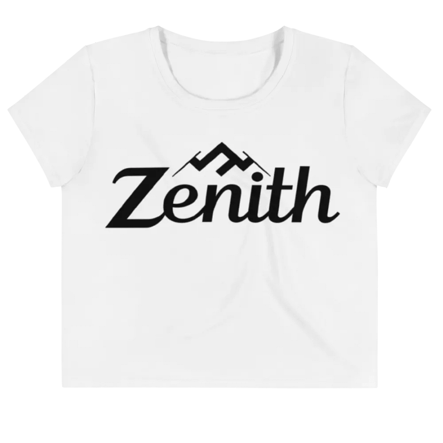 Zenith Women's Crop Tee - White, Mountain Peak Design product image (3)