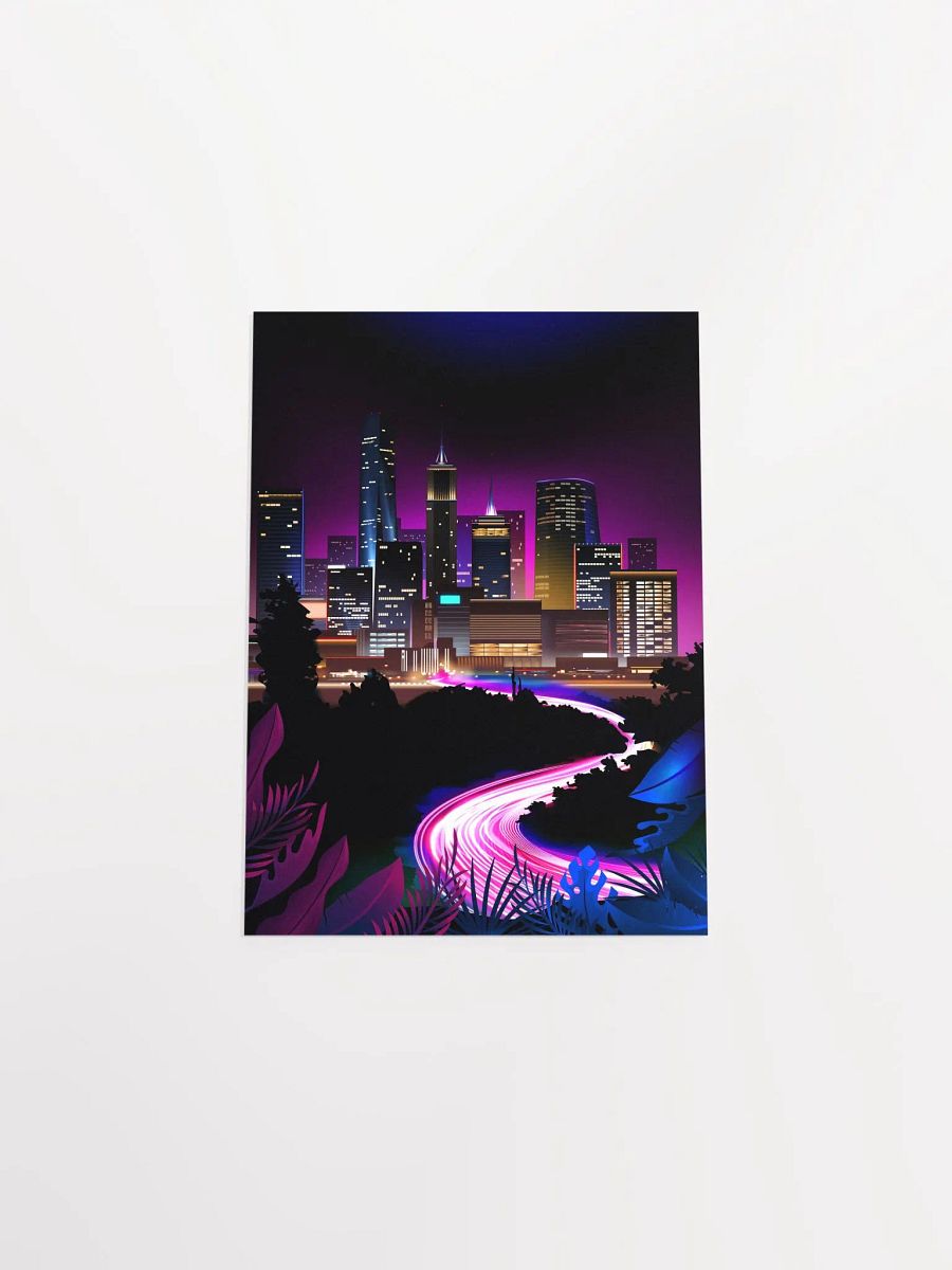 Neon city: fast lights #1 (synthwave/vaporwave/retrowave/cyberpunk) — aesthetic poster product image (10)