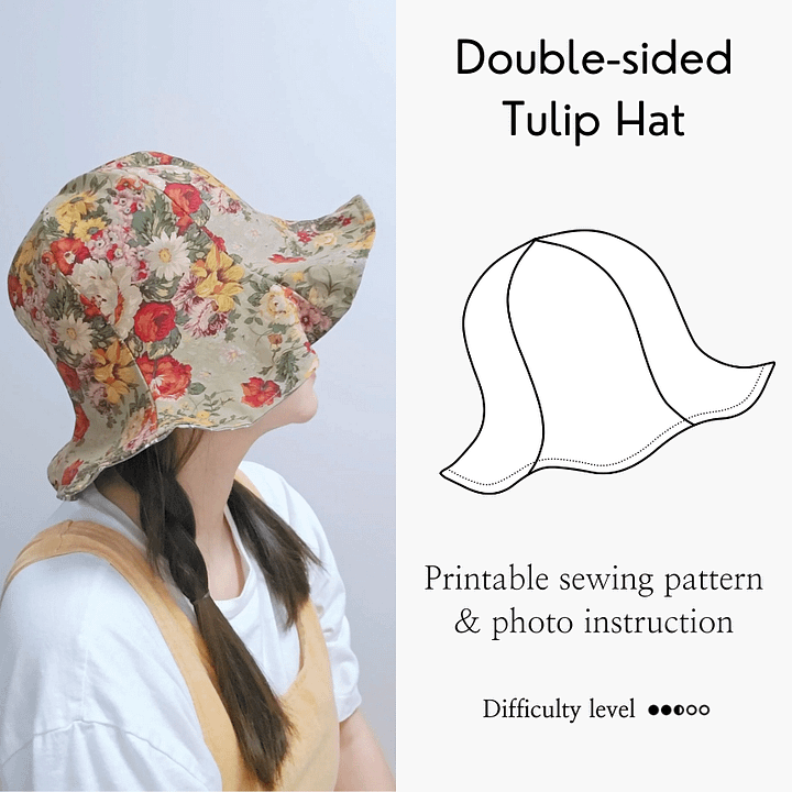 [PDF] 3 Hat Styles making DIY full size download print PDF file product image (2)