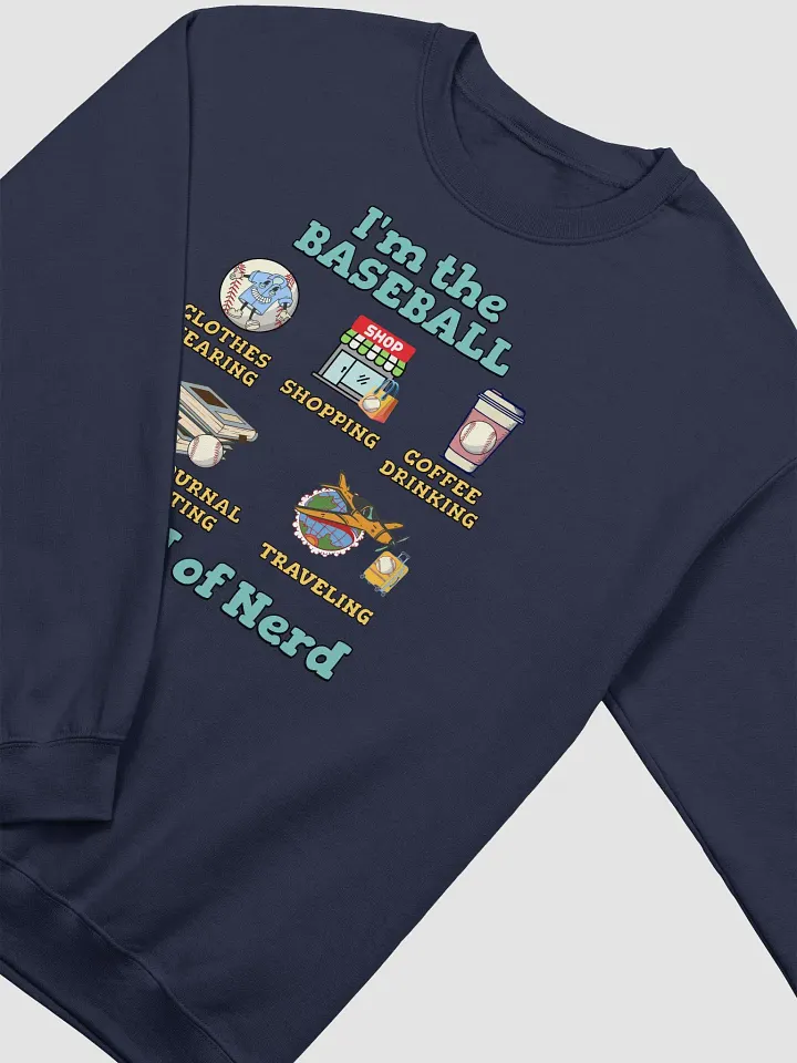 Im The Baseball Kind Of Nerd Iconic Crewneck Sweatshirt product image (14)