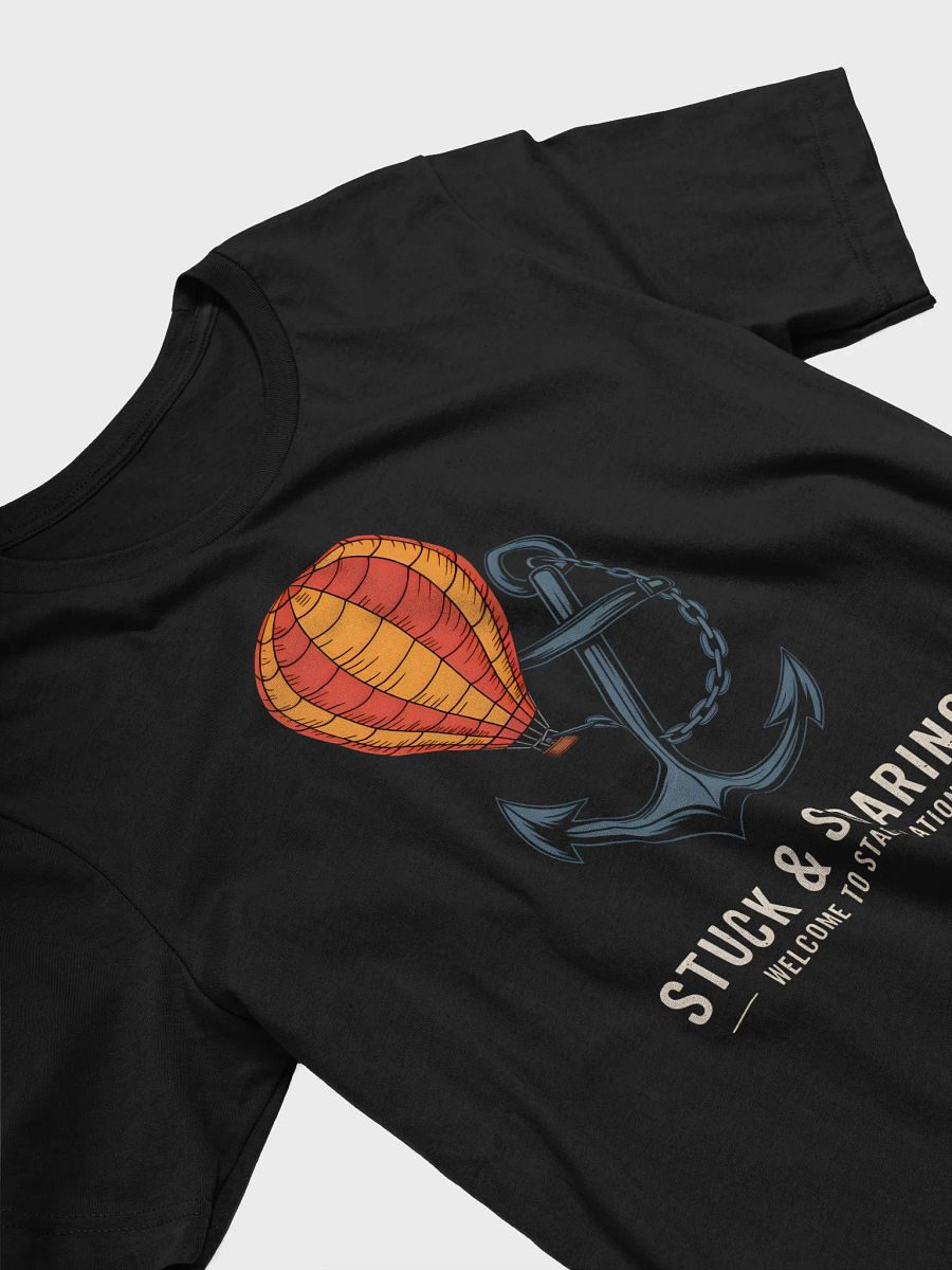 Stagflation Graphic Tee | Stuck & Soaring Balloon & Anchor Design product image (3)