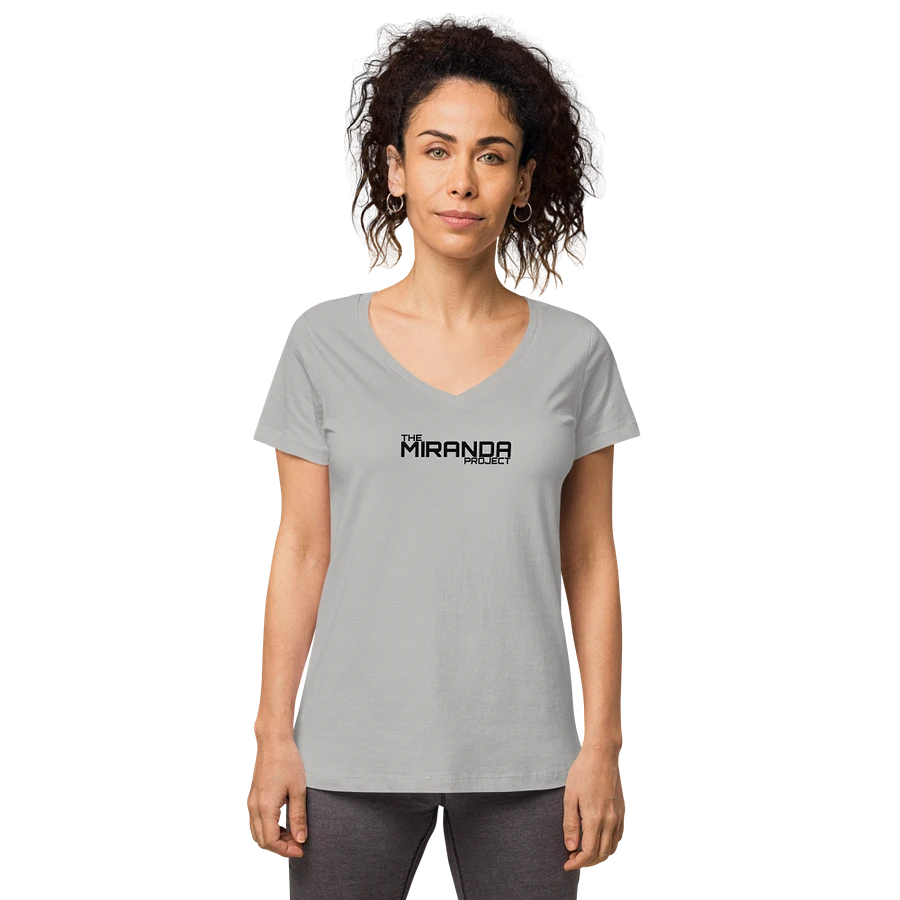 The Miranda Project Black Logo Women's Fitted V-Neck Tee product image (2)
