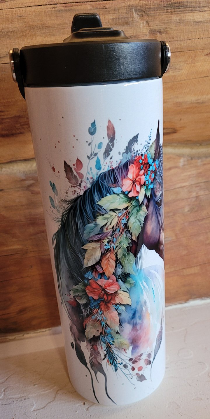 Boho Horse Water Bottle product image (1)
