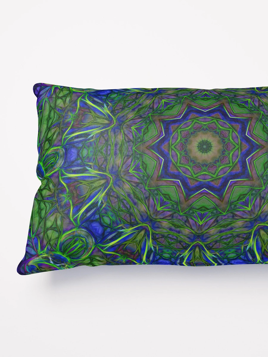 Blue Green Ribbon Kaleidoscope Throw Pillow product image (8)