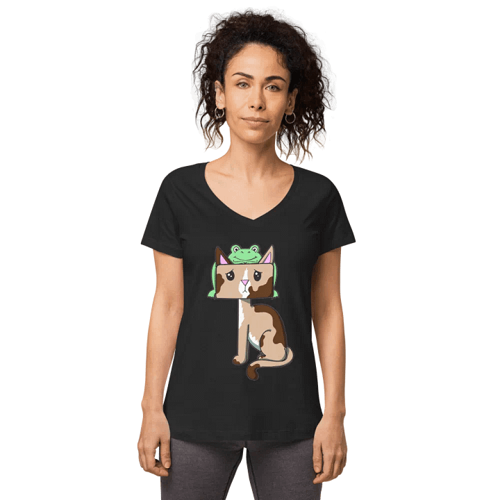 Cat 'n' Frog VNeck Tee product image (1)