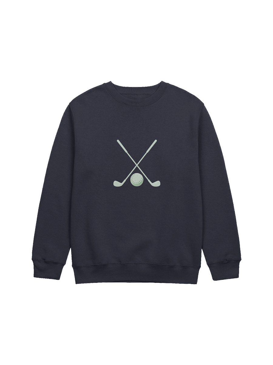 Minimalist Golf Sweatshirt – Crossed Clubs & Ball Icon, Classic Golf Sweatshirt, Golfer Gift product image (1)