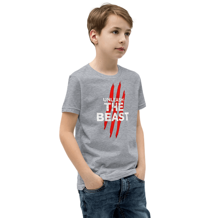 Kids Youth Short Sleeve T-Shirt Unleash Beast Graphic product image (2)