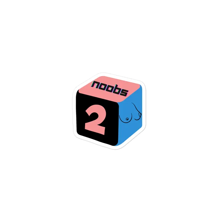 2noobs2boobs Die Cut Magnet product image (1)