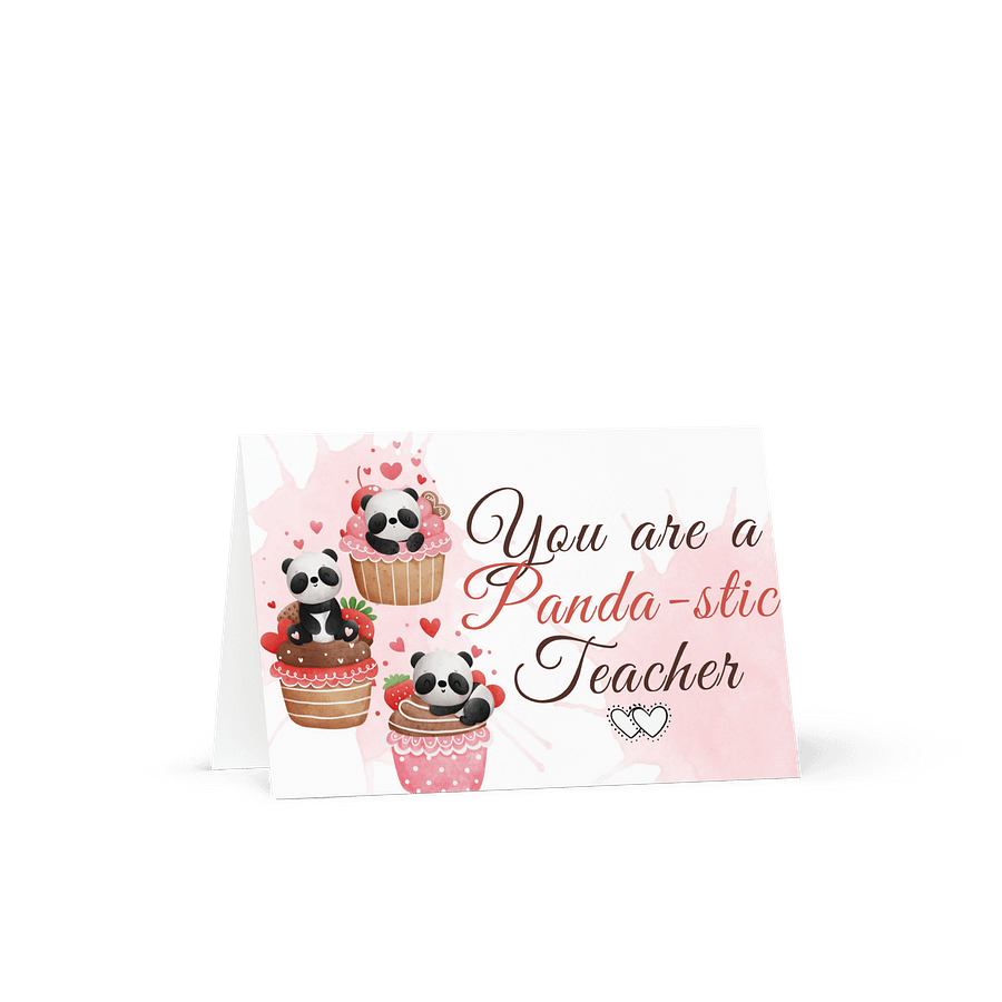 You are a panda-stic teacher greeting card product image (2)