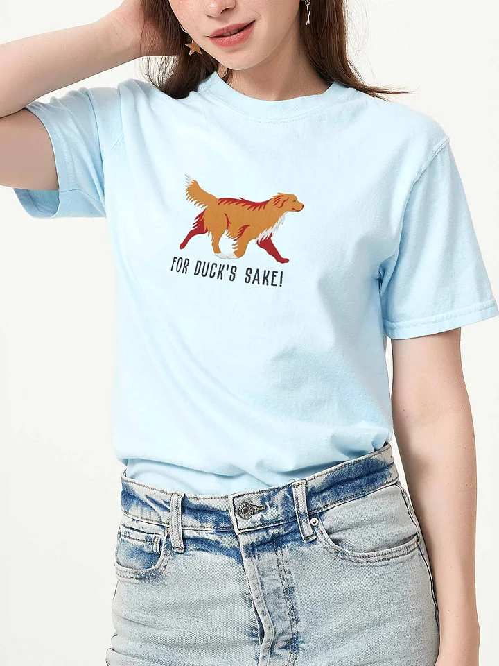 For Duck's Sake T-Shirt(Embroidered) of a Nova Scotia Duck Tolling Retriever(Tan) product image (2)