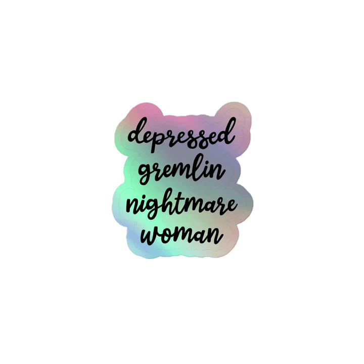 Depressed Gremlin Holo Sticker product image (1)