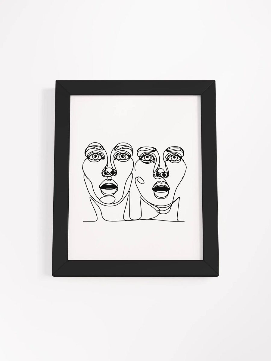Shocked Women Faces LIne Art Matte Poster product image (1)