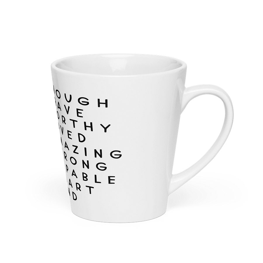 “You Are Enough” Word Art Latte Mug – 12 oz Ceramic product image (3)