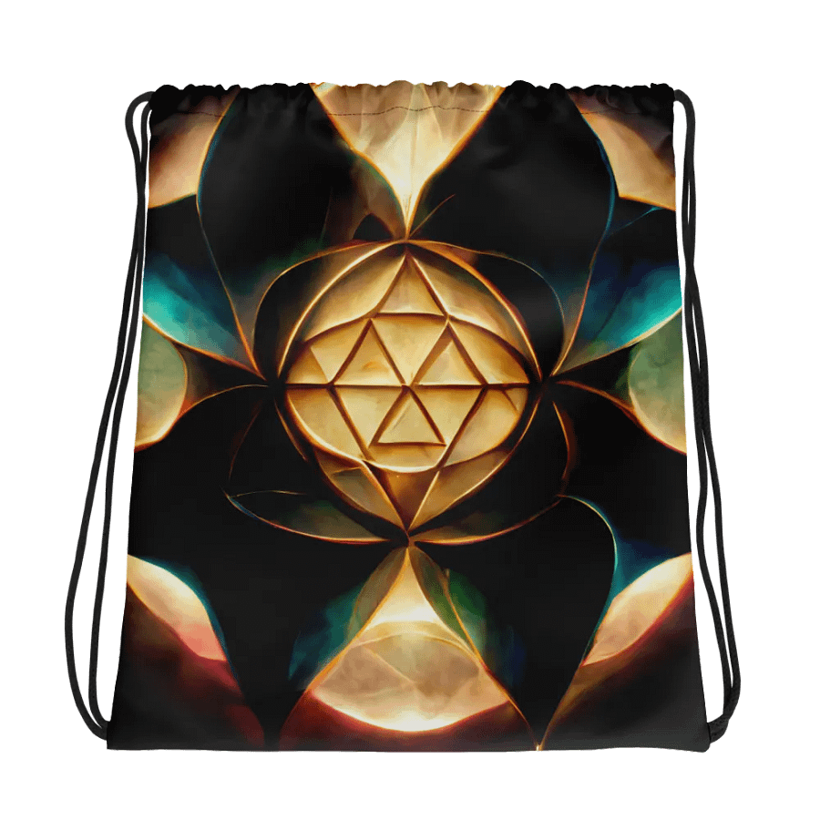 Luminous Floral Geometry Drawstring Bag product image (1)