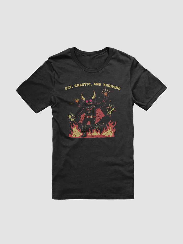 Gay, Chaotic, and Thriving Demon Party Unisex T-Shirt product image (2)