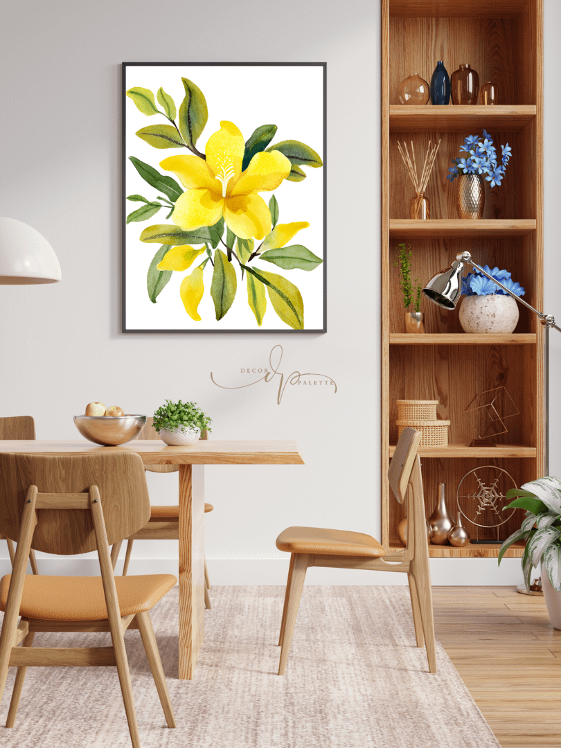 Watercolour Painting Printable Wall Art of ALLAMANDA product image (4)