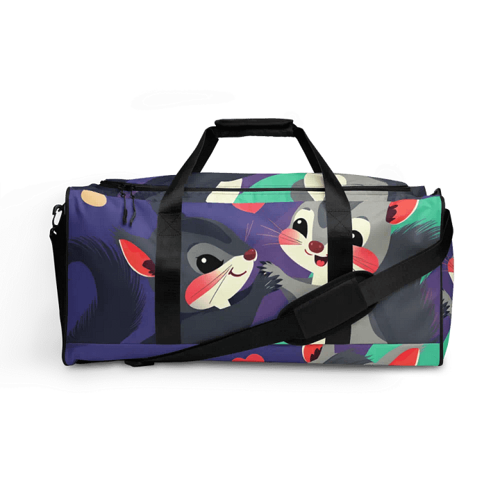 Whimsical Squirrel Adventure Duffle Bag product image (1)