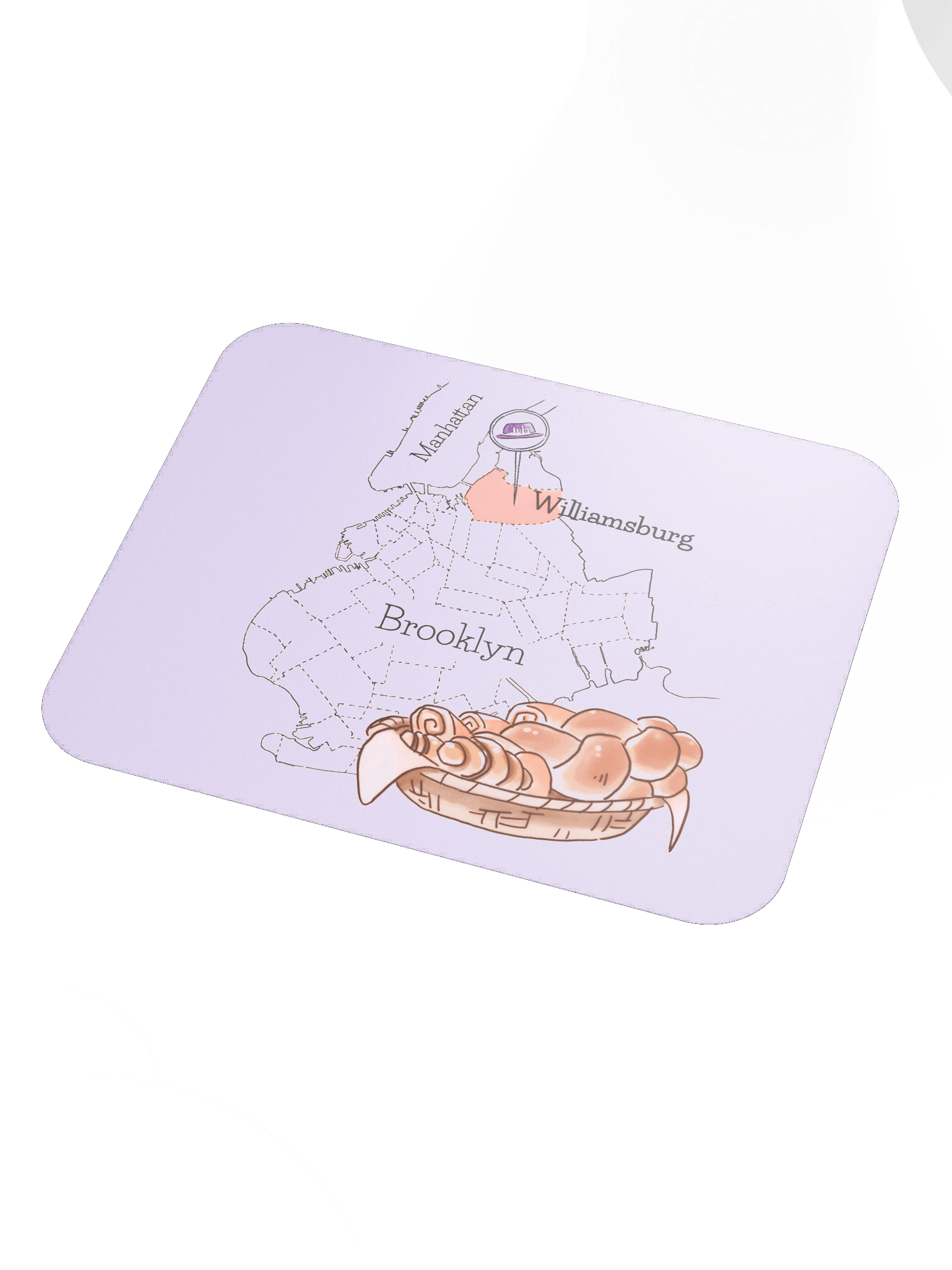 Hasidic Food Map Mouse Pad product image (3)