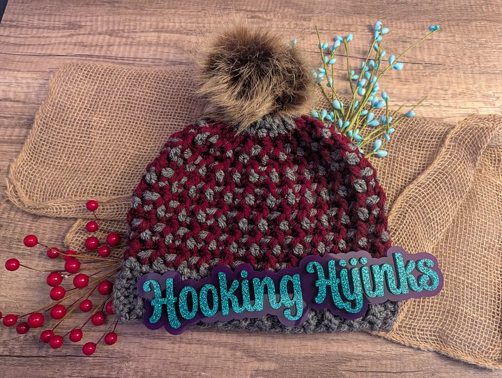 Great Lakes Beanie (adult) - Gray/Red product image (1)